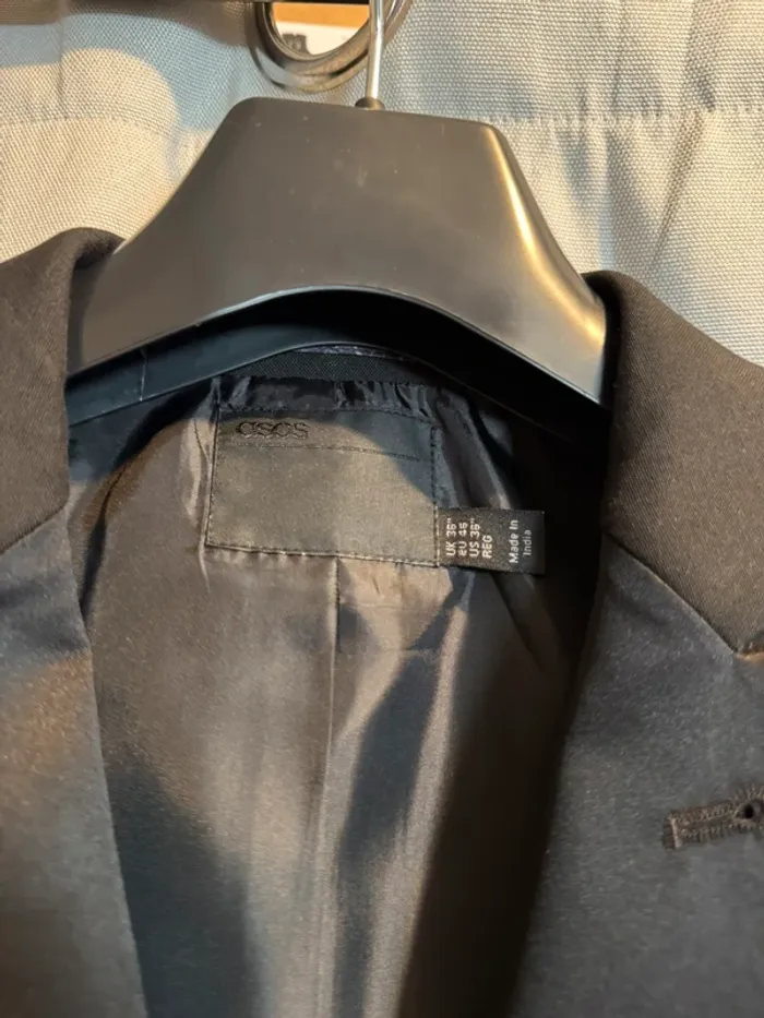 Veste de costume noire asos homme - photo numéro 7