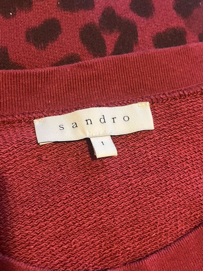 Sweat motif animal rouge et noir Sandro S - photo numéro 6