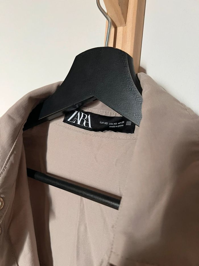 Chemise longue / veste légère Zara - Taille XS - photo numéro 3