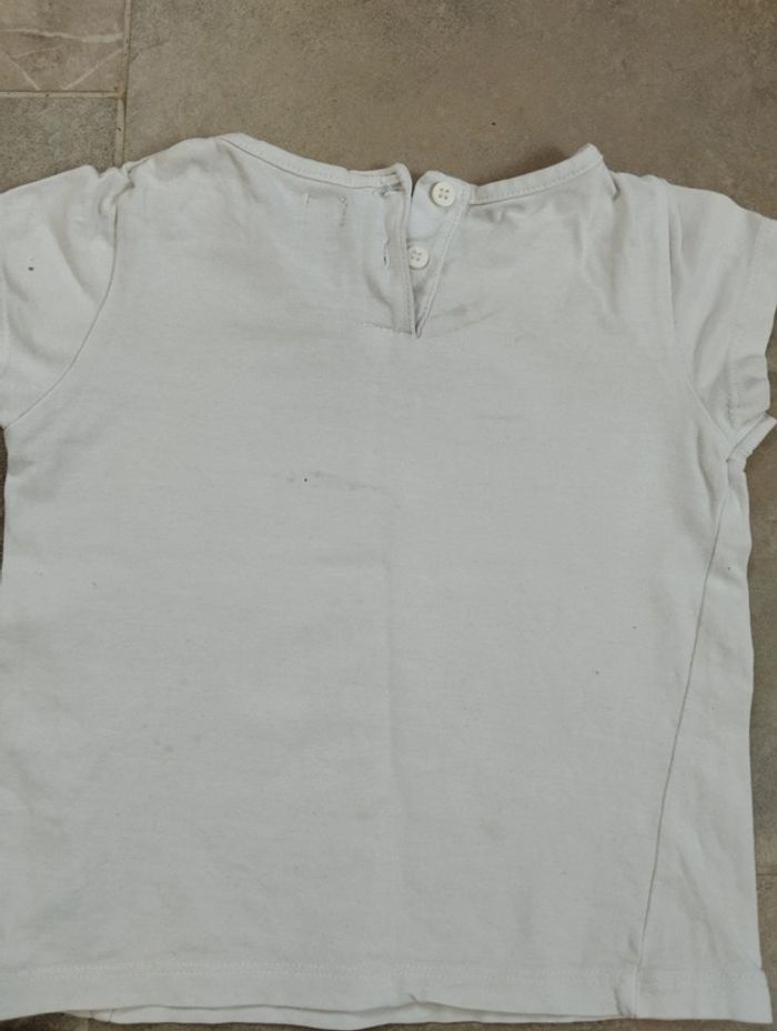 Lot 3 t-shirts manches courtes fille 24 mois - photo numéro 9