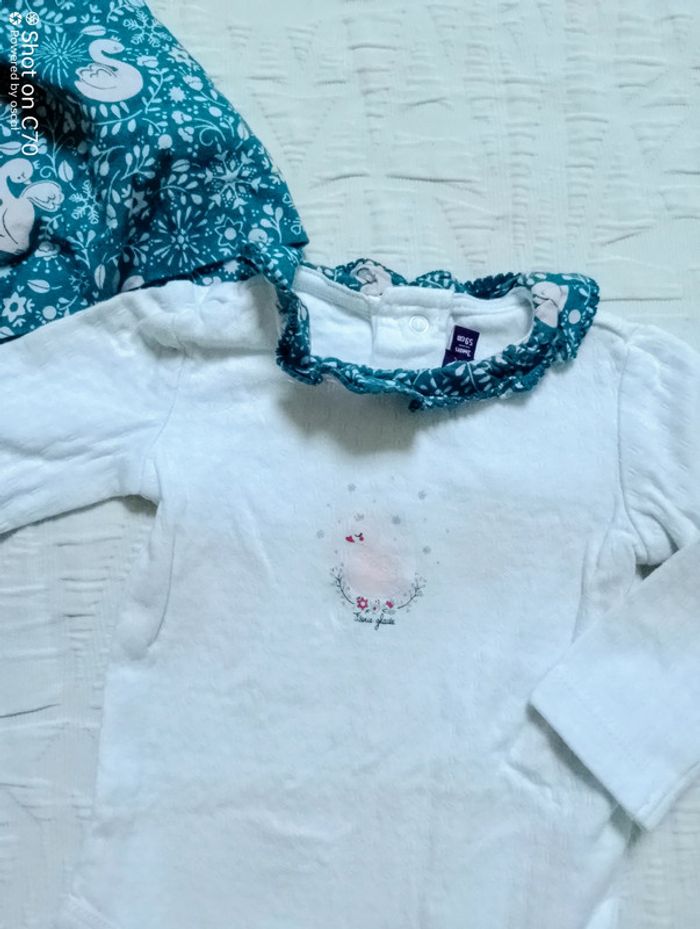 Sergent Major ensemble robe body cygne fleurs - photo numéro 2