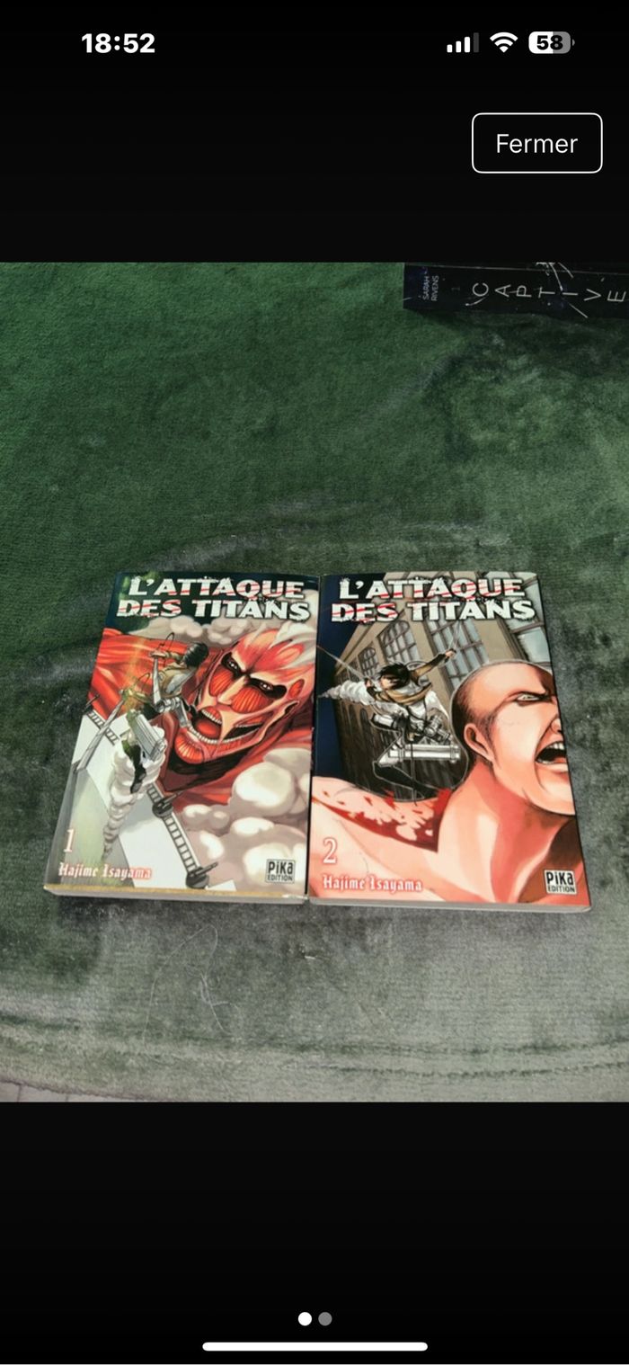 Manga L’attaque des titans Tome 1 et 2