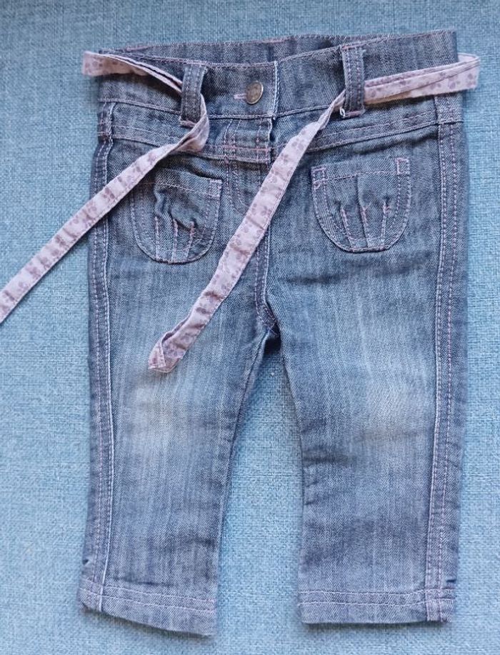 Vêtements bébé fille 6 mois pantalon Jeans " tape à l'oeil"