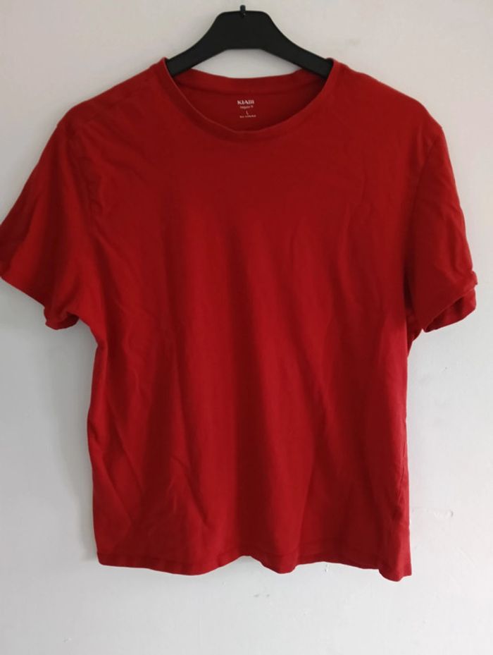 T-shirt manches courtes L couleur bordeau