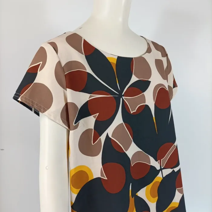 Robe Rinascimento - Robe Rétro Orange, Jaune - taille M - A114 - photo numéro 7