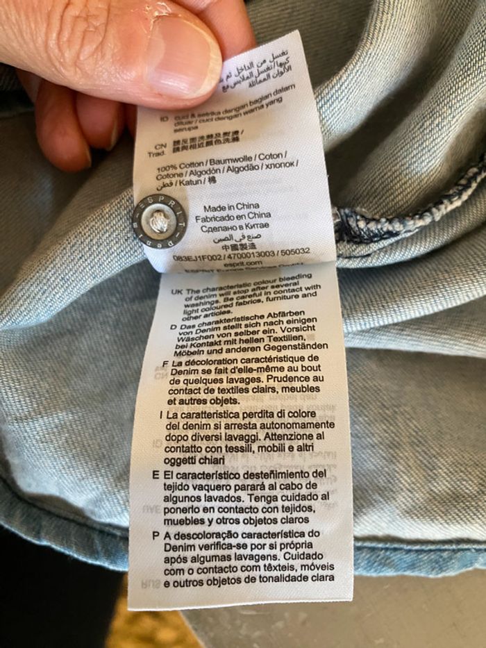 Chemise en jeans Esprit Denim bleue denim taille M - photo numéro 19