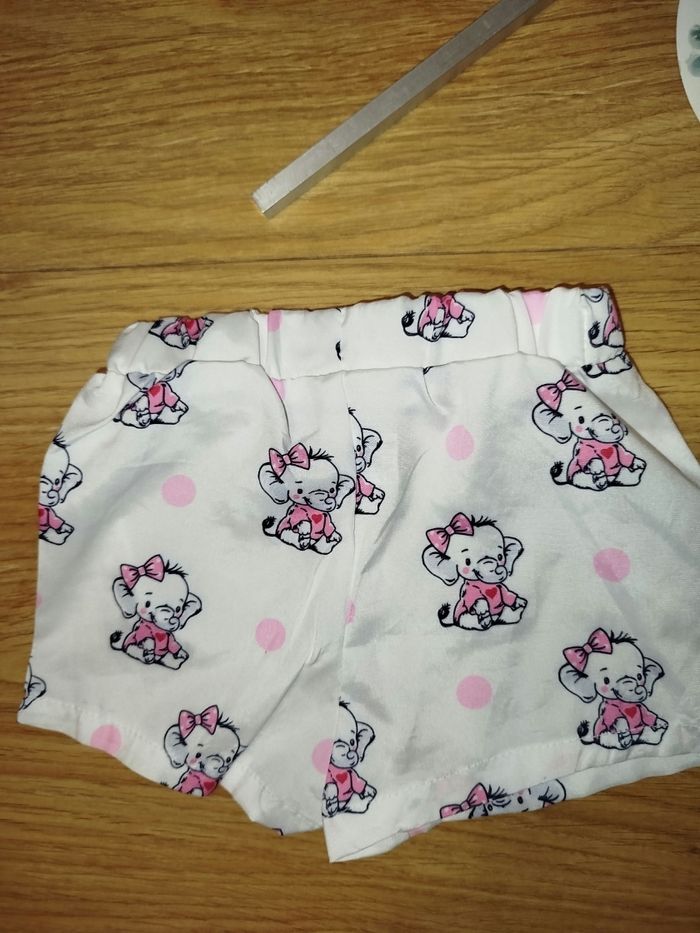 Lot de 2 shorts fille 6/9 mois - photo numéro 3