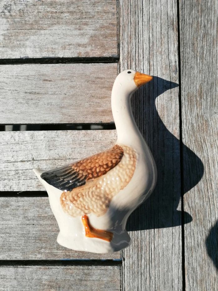 Figurine statuette canard oie vintage collection décoration - photo numéro 2