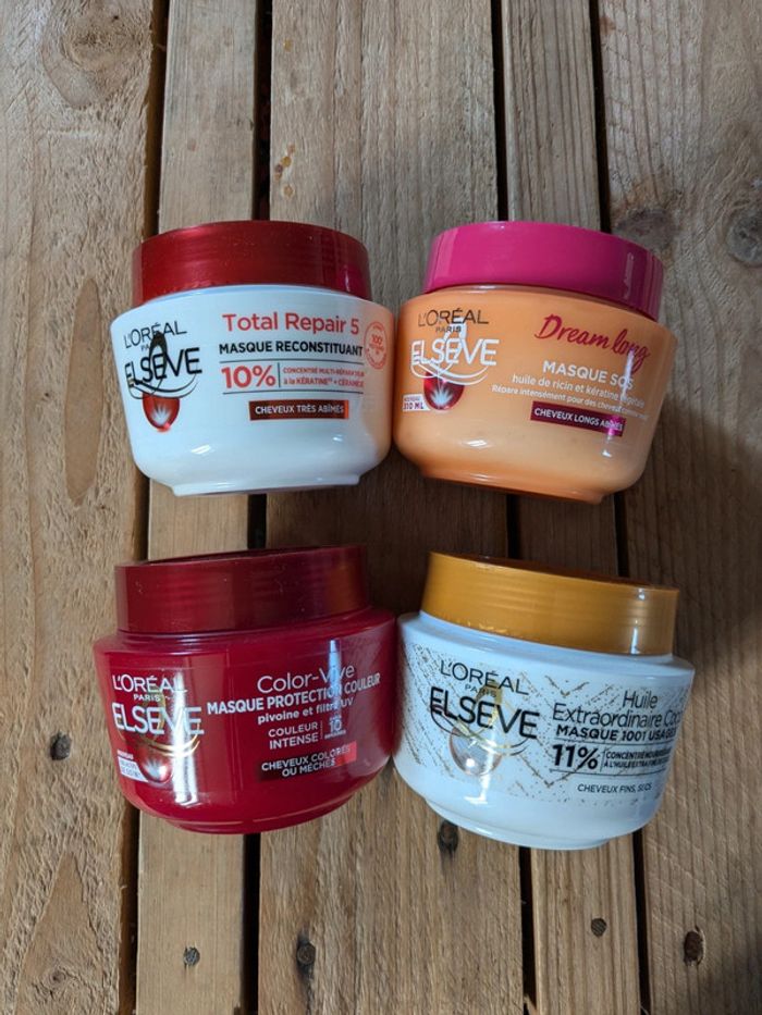 Masques cheveux Elseve L'Oreal
