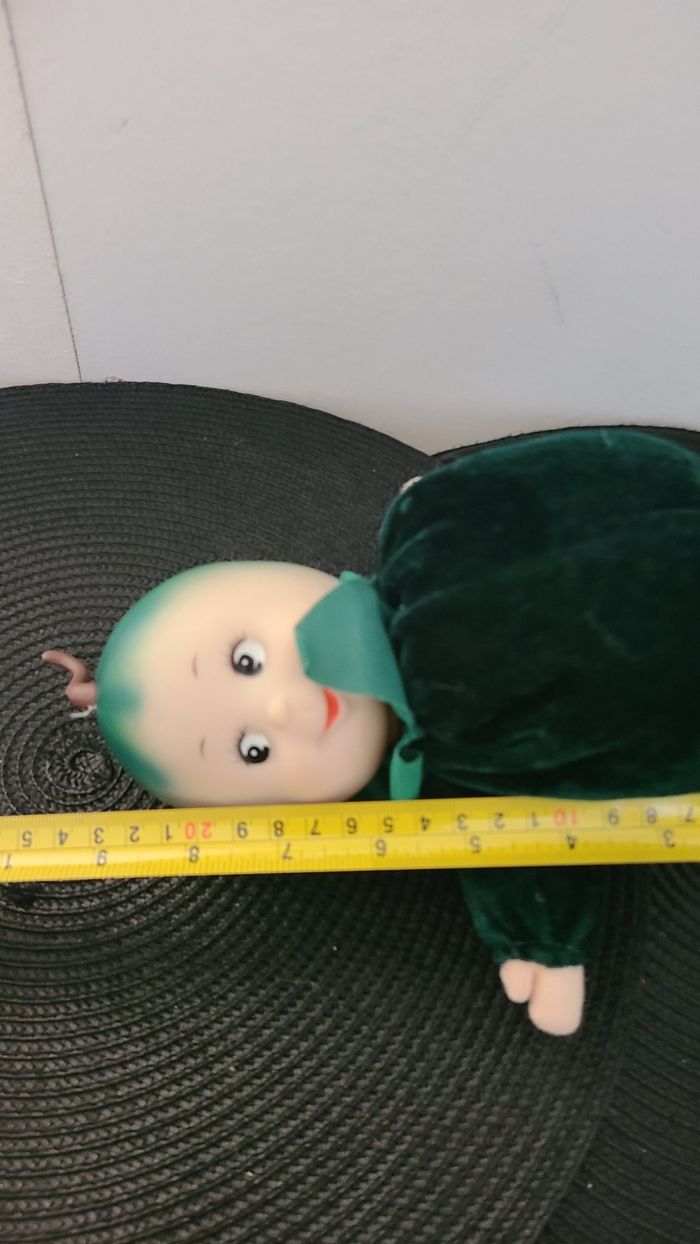 Poupée Kiwi Fruit Baby/People 1999 Tête en plastique Corps en tissu Haricot Vintage - photo numéro 4