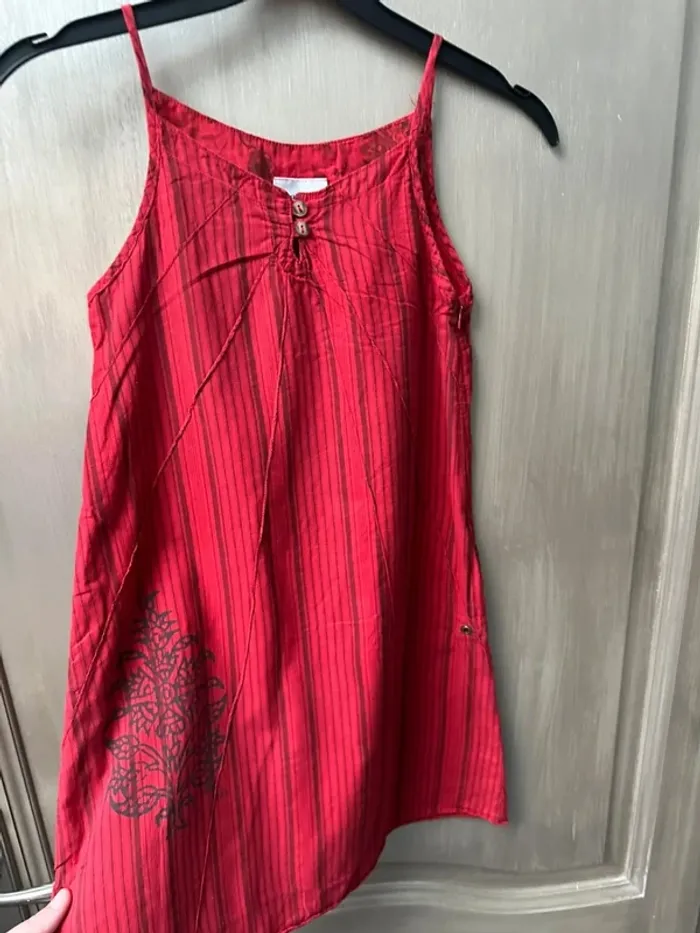 Robe sans manche IKKS fille rouge 8 ans - photo numéro 4
