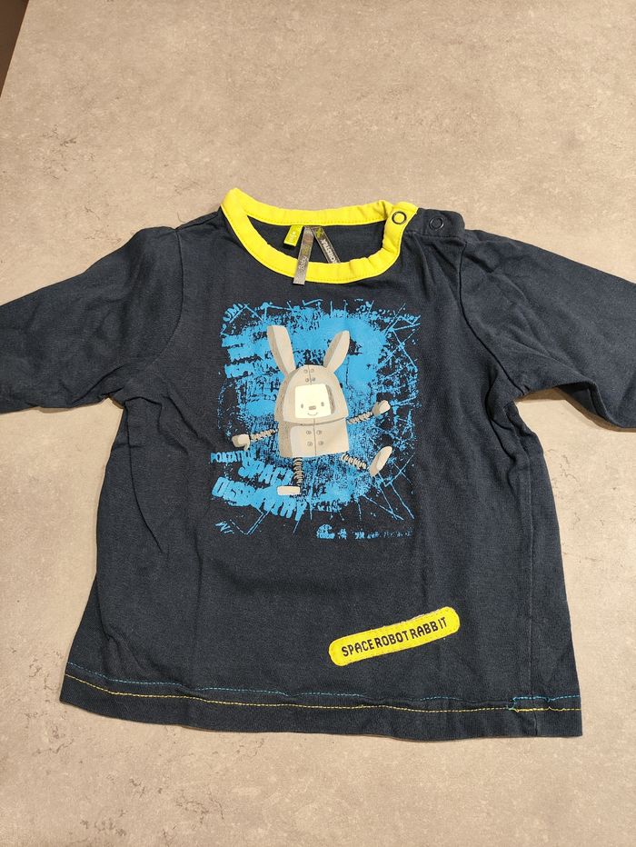 Lot de 2 t-shirts bébé garçon – Taille 6 mois – Très bon état - photo numéro 2