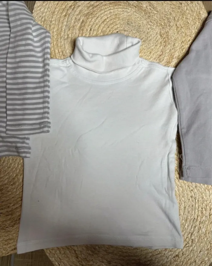 Lot de 3 sous-pulls col roulé / col montant – Taille 3 ans - photo numéro 3