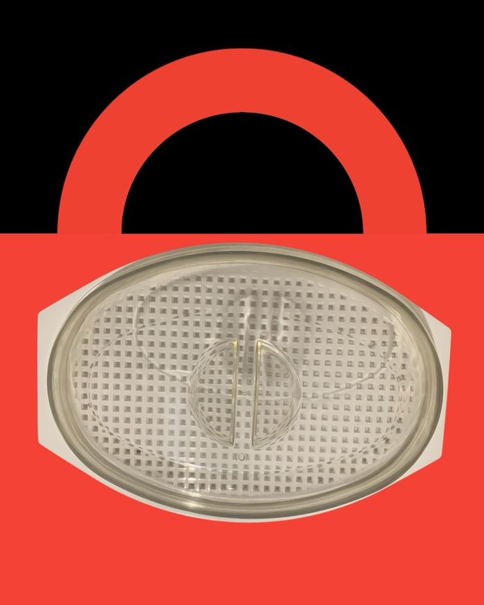 Plat à fromage avec grille et couvercle