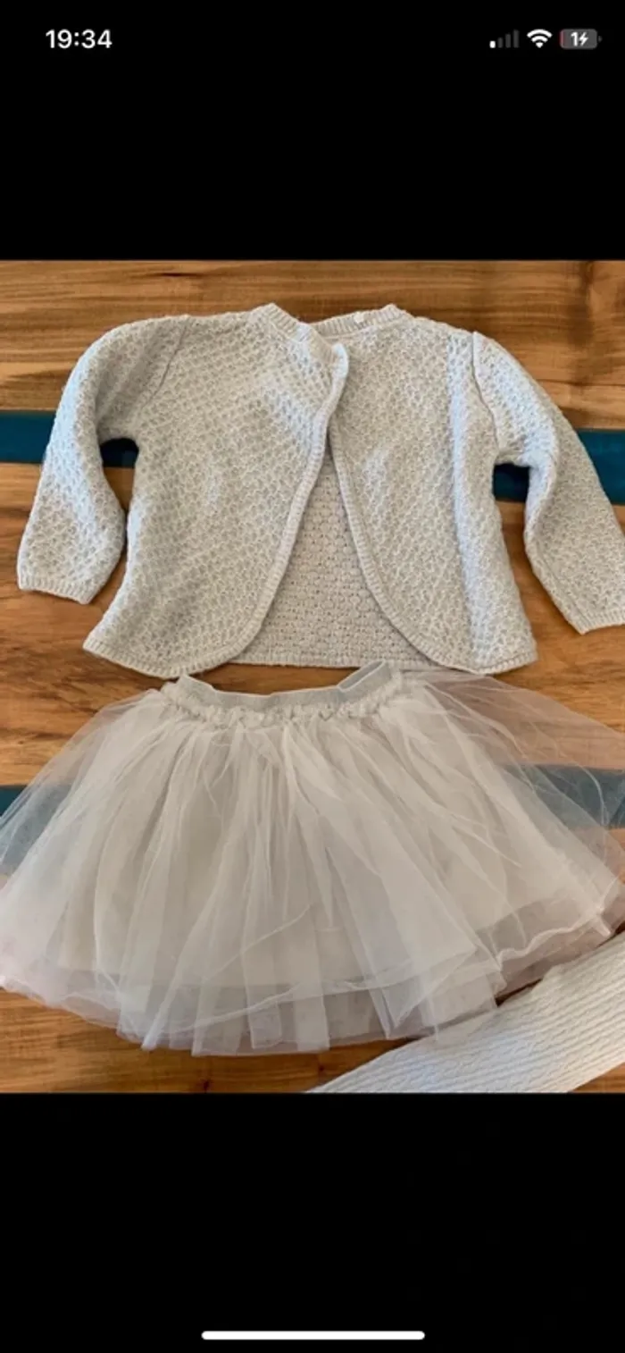 Ensemble tape à l’œil avec jupe en tulle taille 2 ans - photo numéro 8