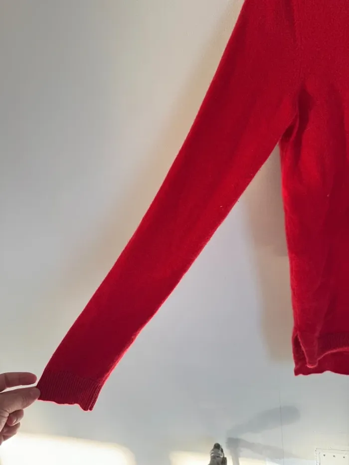 Pull rouge 100% cachemire - photo numéro 4
