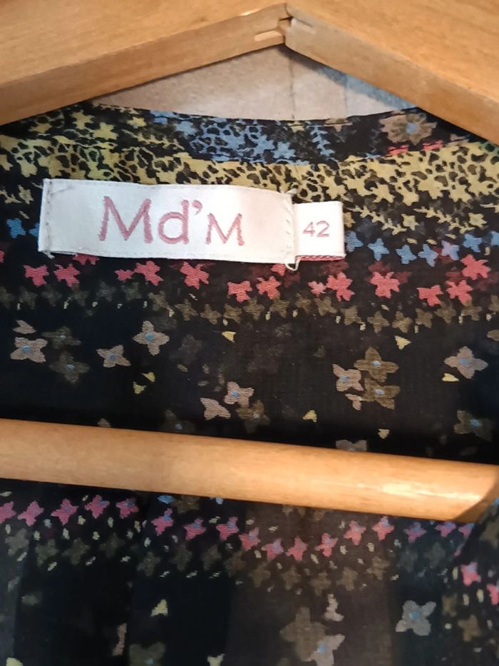 Gilet fleuri très fin avec strass - photo numéro 3