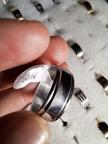 Bague acier inoxydable argentée