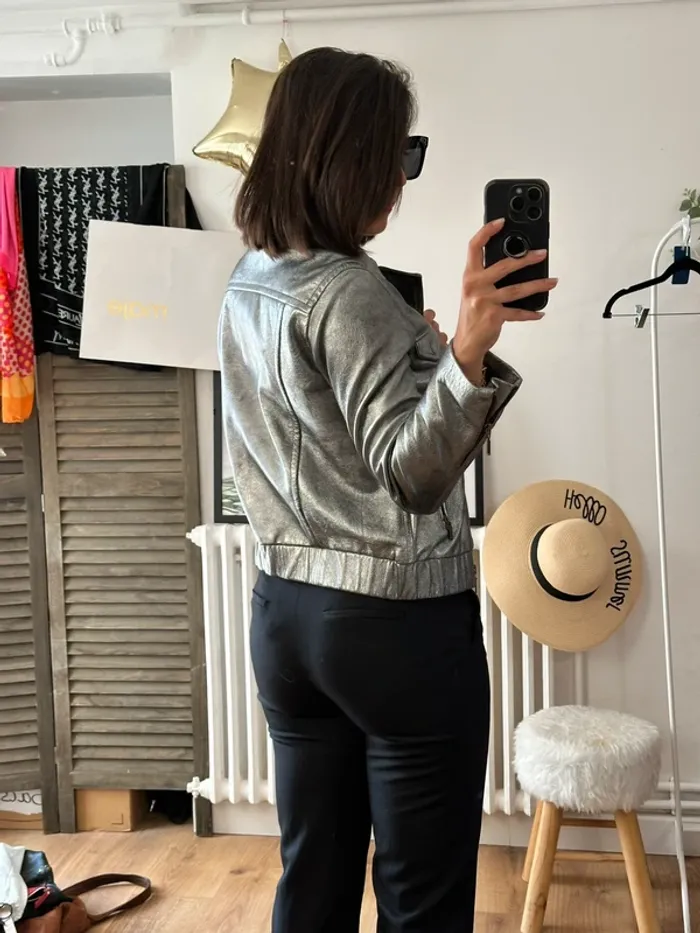 Perfecto Sandro argenté taille 36 - photo numéro 4