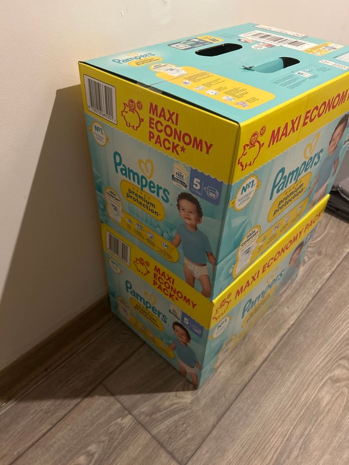 160 couches Pampers prenium protection taille 5 - photo numéro 2