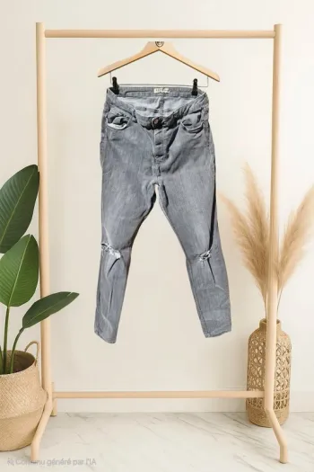 Pantalon troué • gris