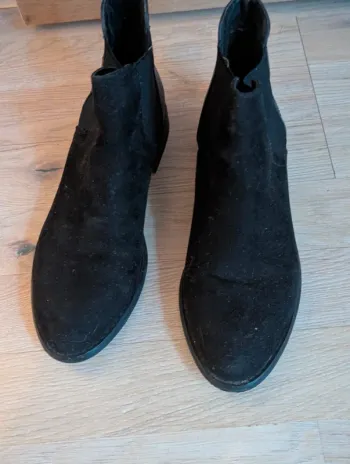 Bottines effet daim