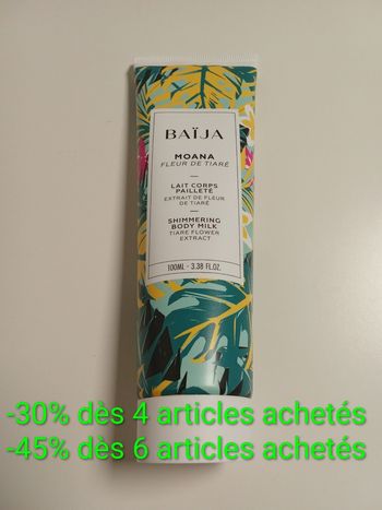 Lait Corps Pailleté BAÏJA - Neuf 100ML - Moana (Fleur de Tiaré) 