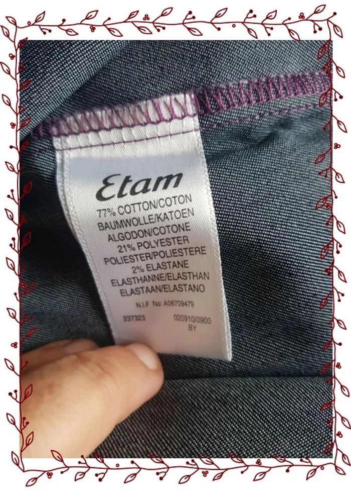 Pantalon Évasé Violet Pailleté taille 36 - photo numéro 9