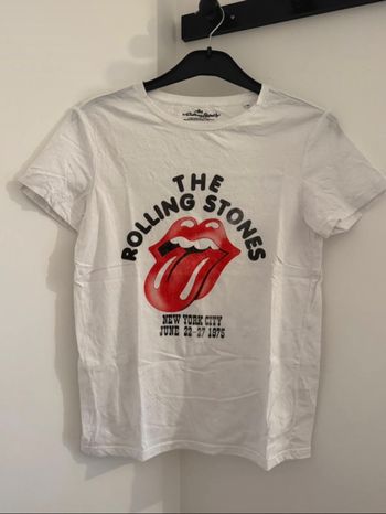 T-shirt blanc the rolling stones