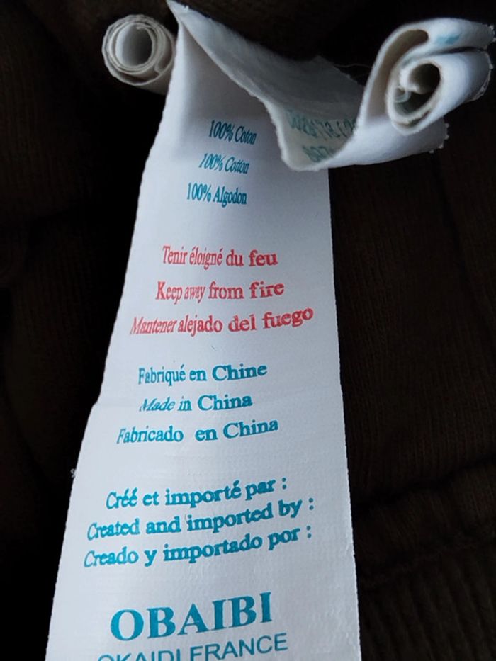 Pantalon velours kaki Obaibi taille 3 mois - photo numéro 4