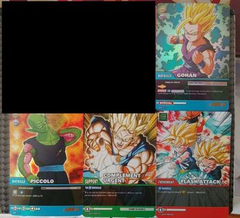 Lot 4 Carte DB Dragon Ball Z DBZ Holo prism promo card rare Super jouer