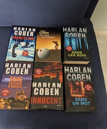 Lot de 6 livres grand format Harlan Coben