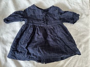 Robe bleu et doré 6 mois