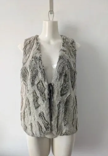 Veste d'hiver sans manche façon moumoute - cache cache - taille S