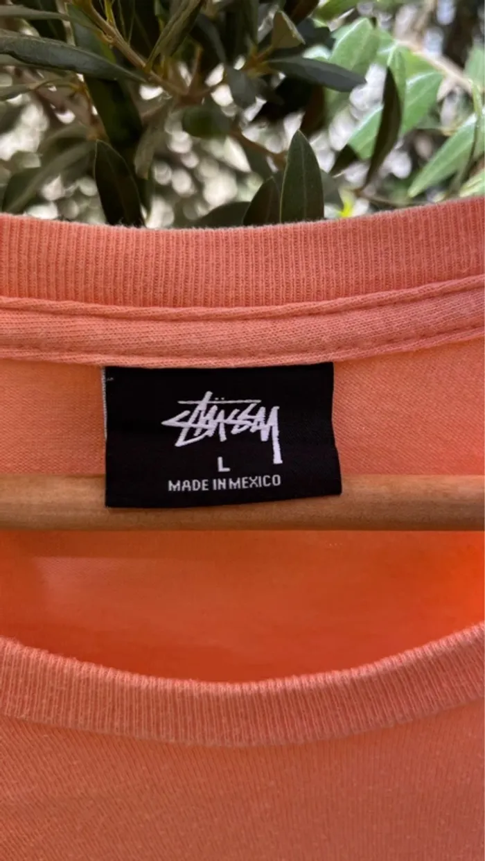 T-shirt Stussy rose saumon homme taille L - photo numéro 3