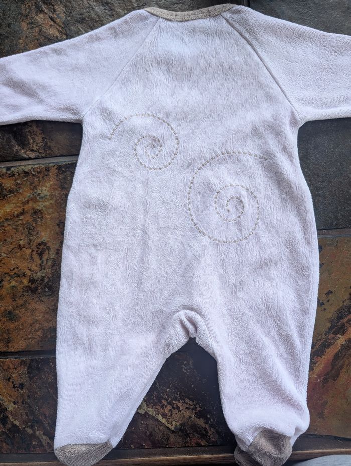 Pyjama velours de la marque Orchestra en taille un mois couleur rose et marron - photo numéro 3