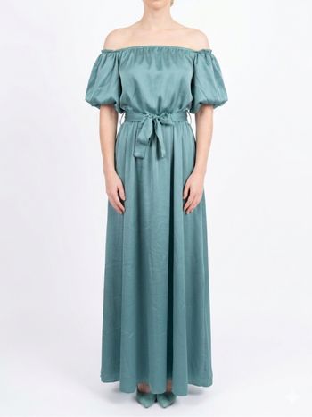 Robe longue bleu taille unique