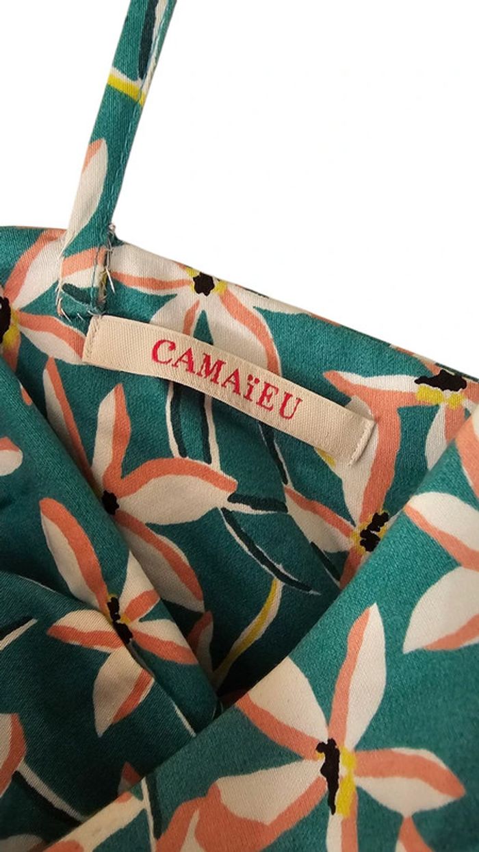 robe d'ete Camaïeu vert taille L - photo numéro 4