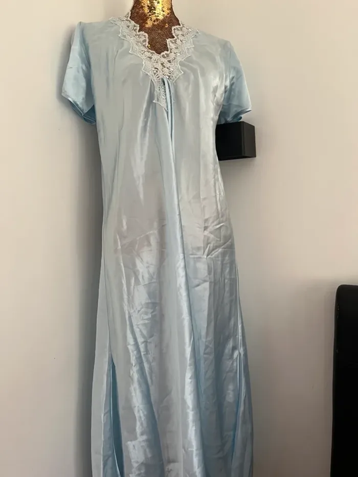 Ensemble nuisette 2 kimonos bleu 38 /40 vintage - photo numéro 2
