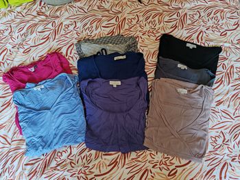Lot de 8 hauts manches longues allaitement, taille 38-40