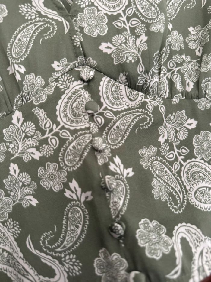Blouse à imprimé vert Stradivarius - photo numéro 3