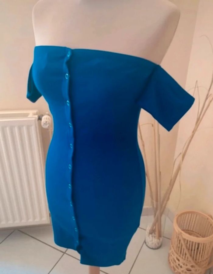 Robe côtelée, bleue, Forever21 - photo numéro 3