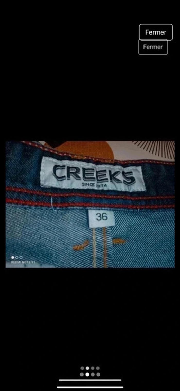 Short en jean vintage Creeks homme taille 36 - photo numéro 2