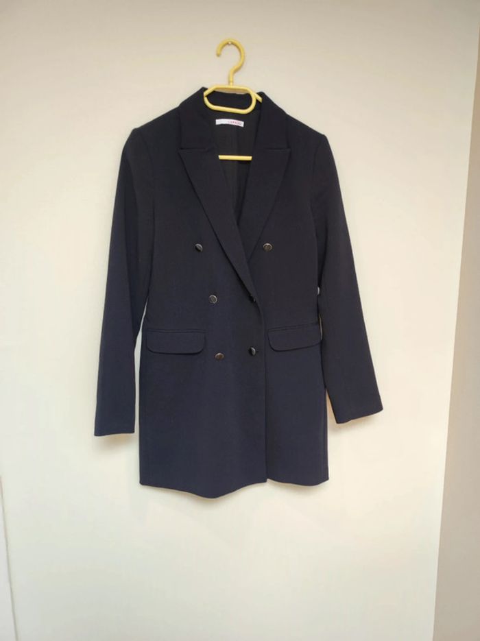Veste de blazer longue camaïeu - photo numéro 7