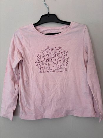 🌸T-shirt manche longue rose pale 5 ans kiabi🌸