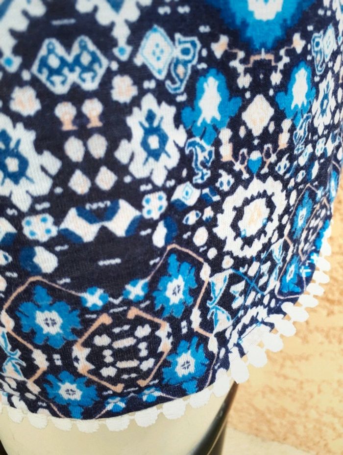 Combinaison short imprimé bleu et blanc 36 primark - photo numéro 5