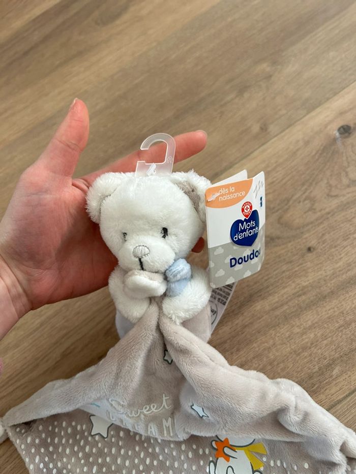 Doudou mouchoir ours mots d’enfants - photo numéro 2