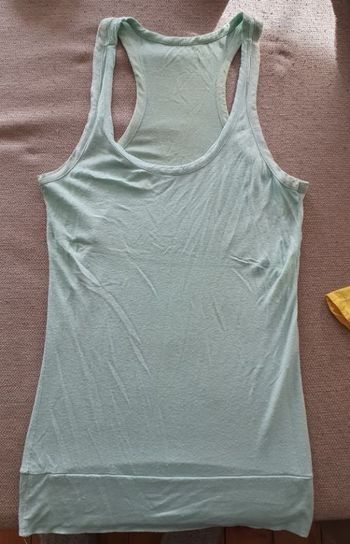 Débardeur long bleu turquoise