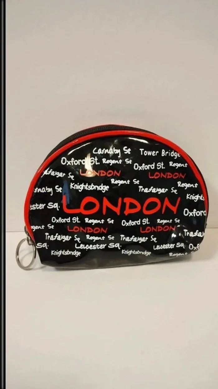 Porte monnaie rouge blanc et noir london - photo numéro 3