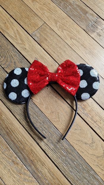 Bandeau Minnie noir et rouge thème Disney 